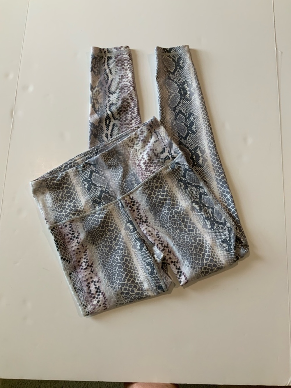 Gray, white and pink Mono B leggings size small